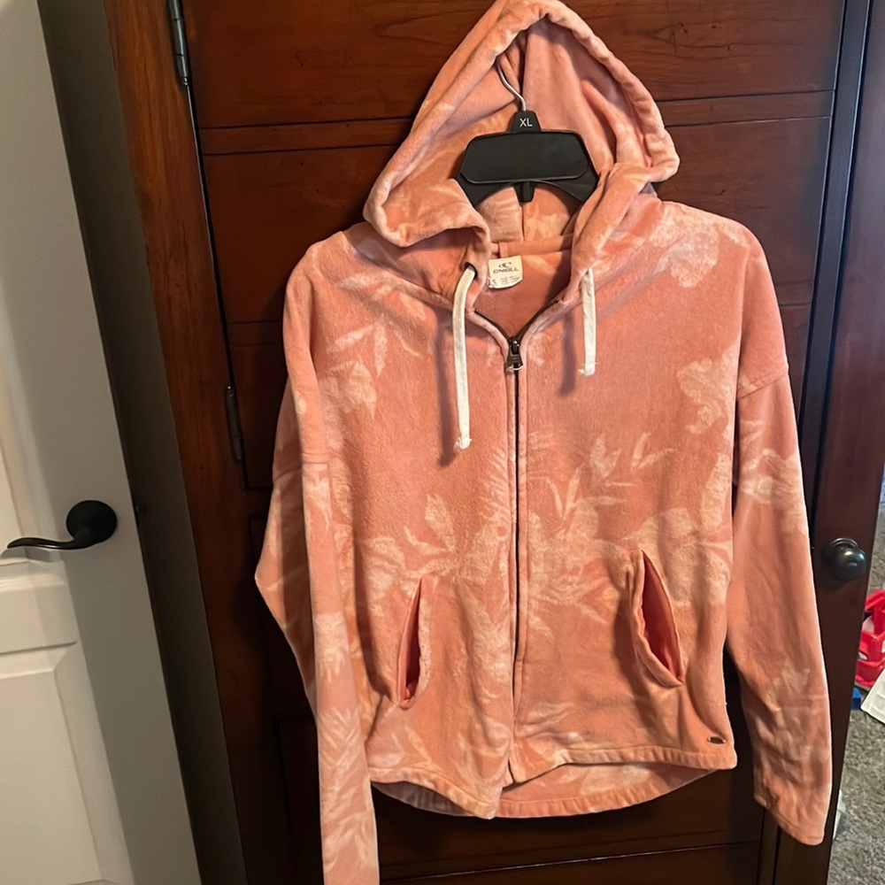Pink O’niell fleece zip up hoodie